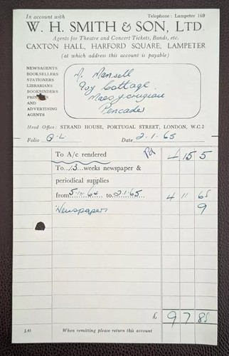 1965 smith son lampeter - 1965, w.h.